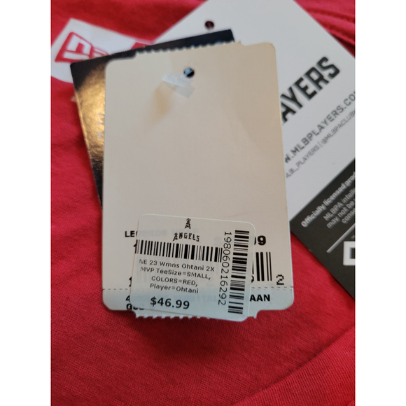 Women's MLB Players Angels Ohtani T-shirt Size S Small Red NWT - Picture 4 of 5